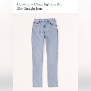 Abercrombie Curve Love Ultra High Rise 90s Slim Straight Jeans